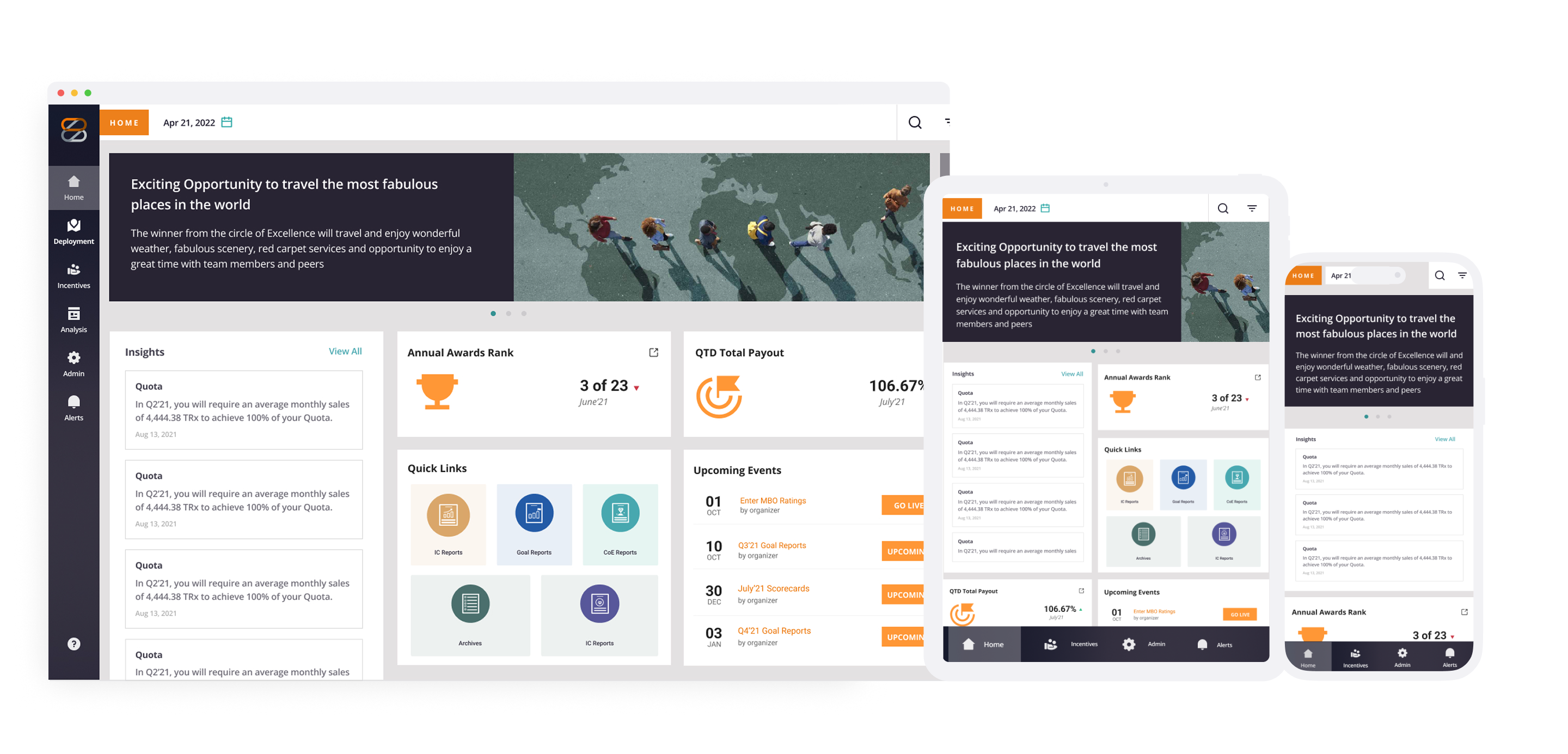 ZAIDYN responsive design across breakpoints