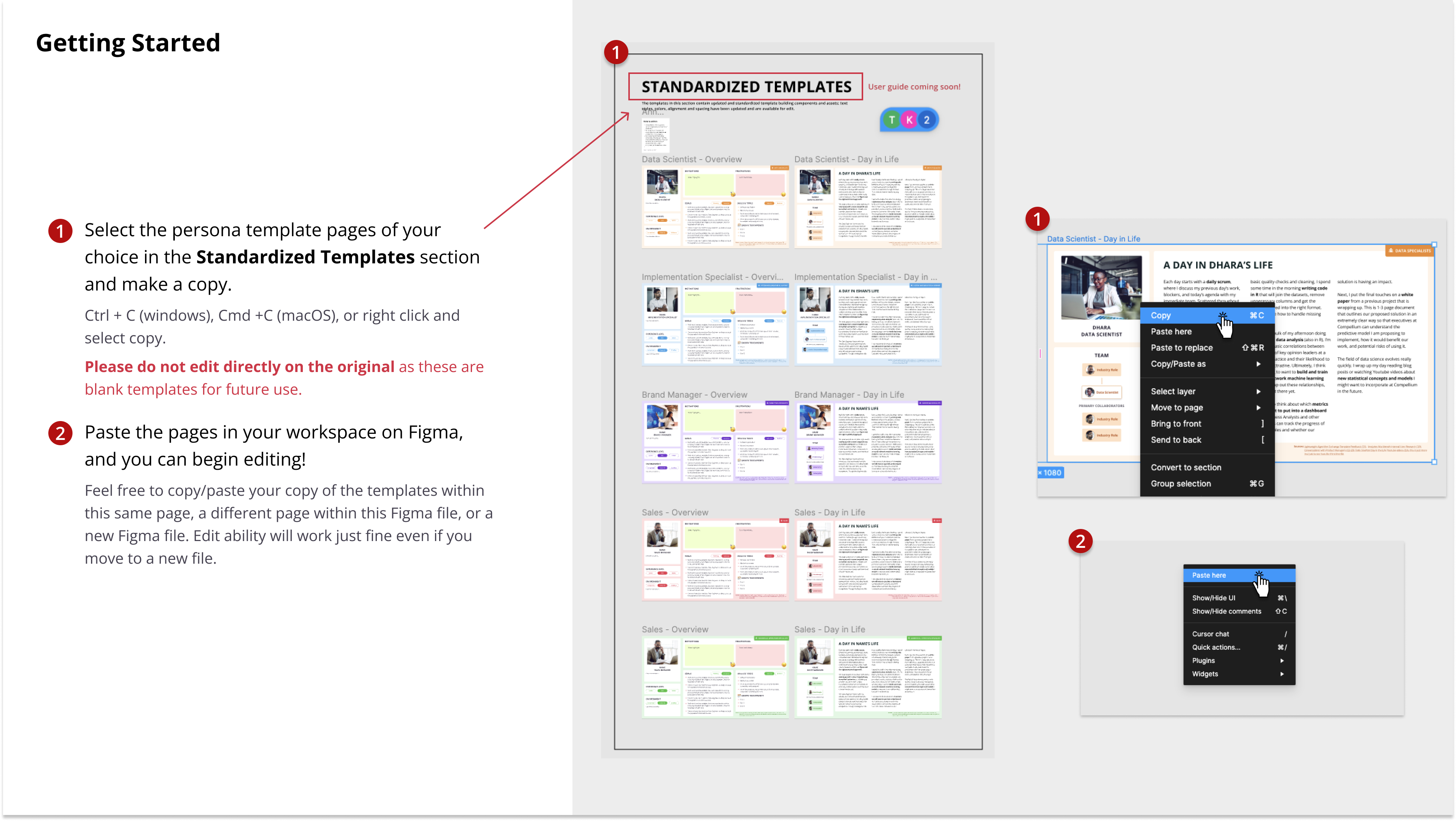 Standardized Figma persona templates library